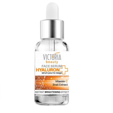 Victoria Beauty Hyaluron + Изсветляващ серум за лице с хиалуронова киселина, витамин С и екстракт от охлюв x20 мл