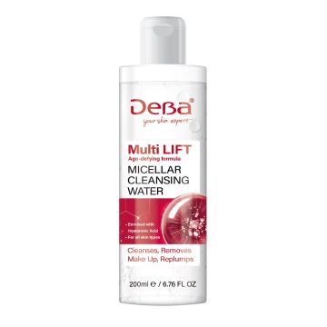 DeBa Multi Lift  Мицеларна почистваща вода за лице x200 мл