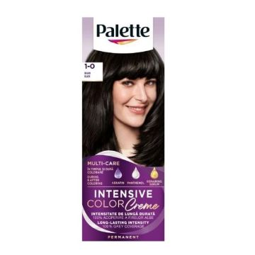 Palette Intensive Color Creme Дълготрайна крем боя за коса, 1-0 Black