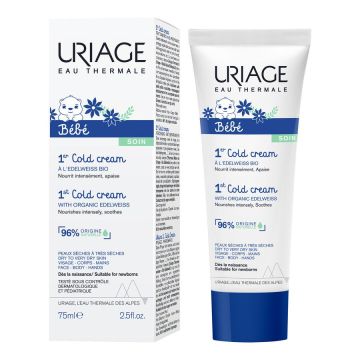 Uriage Bebe Cold Cream Защитен ултра подхранващ крем за бебета и деца x75 мл