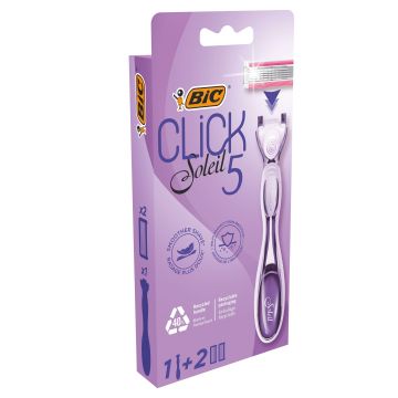 BIC Click Soleil 5 Система за бръснене за жени с 2 резервни глави