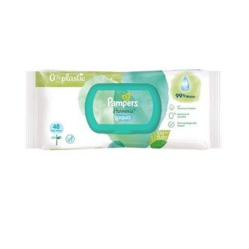 Pampers Harmonie Aqua Бебешки мокри кърпи с 99% вода x48 броя