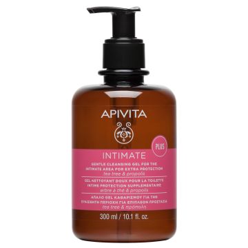 Apivita Intimate Plus Антибактериален успокояващ гел за интимна хигиена pH 4,5 x300 мл
