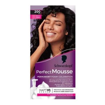 Schwarzkopf Perfect Mousse Трайна мус-боя без амоняк, 200 Black
