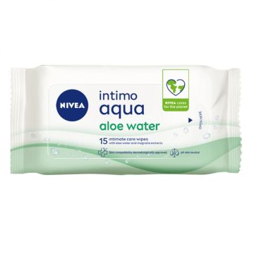 Nivea Intimo Aloe Мокри кърпички за интимна хигиена с алое x15 броя