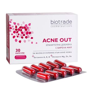 Biotrade Acne Out Витамини за здравето и красотата на кожата на лицето x30 капсули