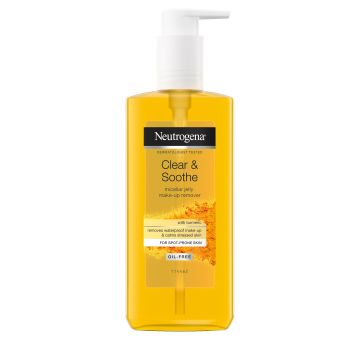 Neutrogena Clear & Soothe Мицеларен гел за лице за почистване и дегримиране с куркума x200 мл