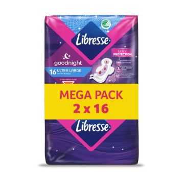 Libresse Ultra Goodnight Нощни дамски превръзки х32 броя