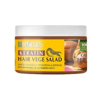 Nature of Agiva Hair Vege Salad Регенерираща маска за коса с арган, роза и кератин x350 мл