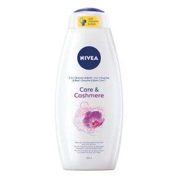 Nivea Care & Cashmere Душ-гел и пяна за вана 2в1 x750 мл