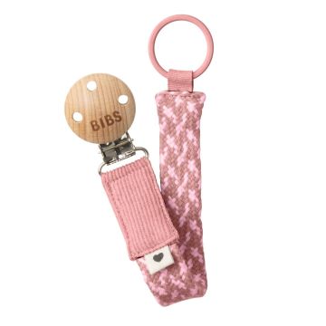 BIBS Клипс за залъгалка, Dusty Pink/Baby Pink