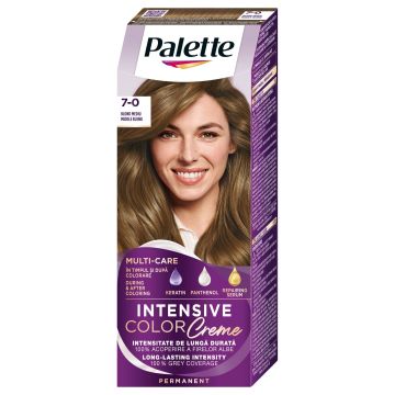 Palette Intensive Color Creme Дълготрайна крем боя за коса, 7-0 Middle Blond