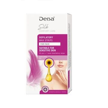 DeBa Silk & Comfort Депилиращи ленти за лице със слънчогледово масло х20 броя