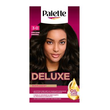 Palette Deluxe Подхранваща трайна крем боя за коса, 3-0 Dark Brown