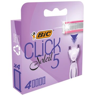 BIC Click Soleil 5 Резервни ножчета за самобръсначка за жени x4 броя