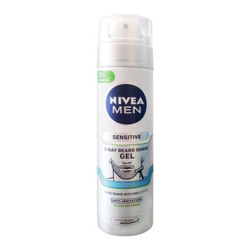 Nivea Men Sensitive 3-Day Beard Гел за бръснене за мъже с чувствителна кожа х200 мл