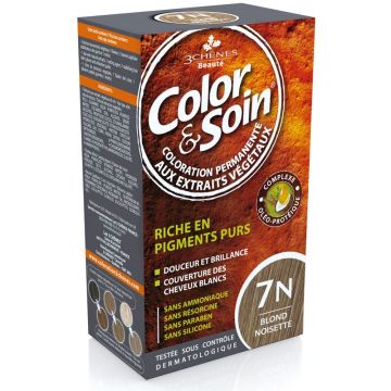3Chenes Color & Soin Безамонячна боя за коса, цвят 7N Рус лешник