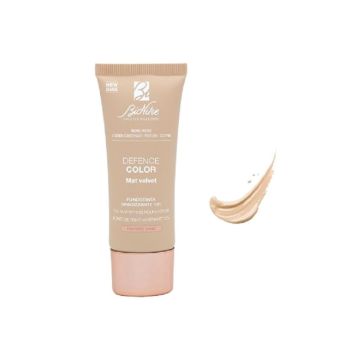 Bionike Defence Color Mat Velvet Матиращ фон дьо тен за лице SPF15 за чувствителна и нетолерантна кожа х30 мл, 401 Perle