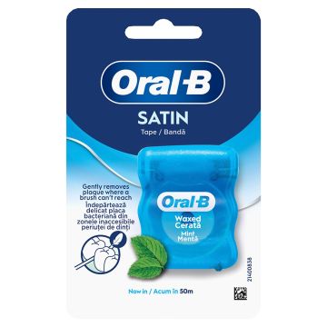 Oral-B Satin Восъчен конец за зъби, мента х50 м