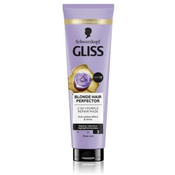 Gliss Blonde Perfector Регенерираща маска за коса за изрусена коса или коса с кичури x150 мл