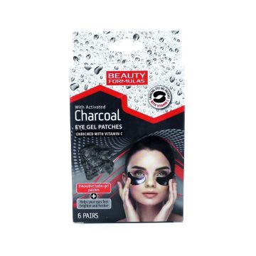 Beauty Formulas Charcoal Възстановяващи и тонизиращи гел пластири за околоочния контур х6 броя
