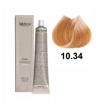 3Deluxe Colour Трайна боя за коса с арганово масло и екстракт от невен, цвят 10.34