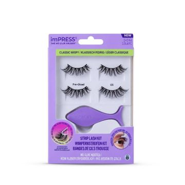 Kiss Impress Pre Glued Стартов комплект самозалепващи се мигли, ISL03C