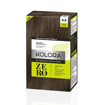 Kolora Zero Безамонячна полутрайна крем-боя за коса 4.0 Натурално какао