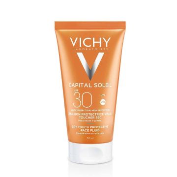 Vichy Capital Soleil Dry Touch Матиращ флуид за лице за смесена до мазна кожа SPF30 x50 мл