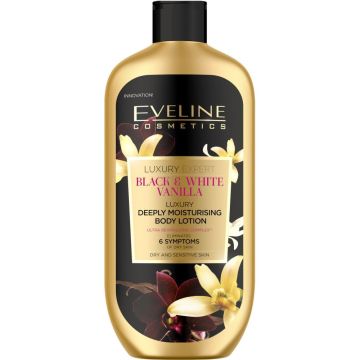 Eveline Luxury Expert Хидратиращ лосион за тяло с черна и бяла ванилия х350 мл