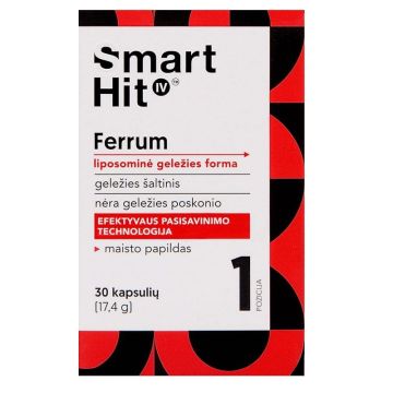 Smart Hit IV Ferrum Липозомно желязо х30 капсули Valentis