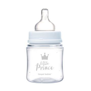 Canpol Babies Easy Start Шише антиколик  с широко гърло Royal Baby за деца над 0 месеца x120, синьо