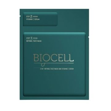 Biocell 2в1 Маска за лице с ретинол и витамин C х1 броя Valentis