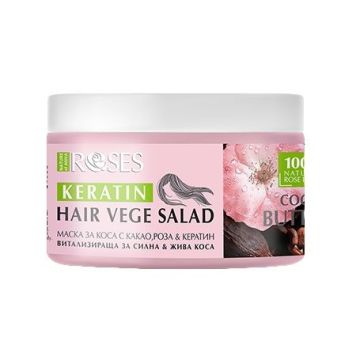 Nature of Agiva Hair Vege Salad Витализираща маска за коса с какао, роза и кератин x350 мл