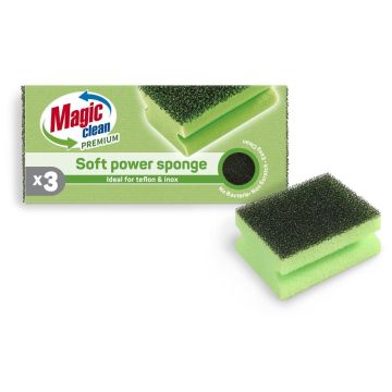 Magic Clean Premium Домакинска гъба с канал x3 броя