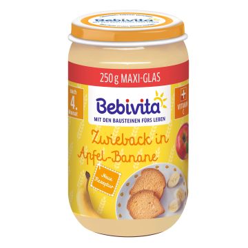 Bebivita Каша с ябълка, банан и сухар за деца над 4 месеца x250 грама