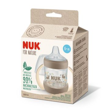 Nuk For Nature Temperature Control Шише за сок със силиконов накрайник 6+ месеца x150 мл, 215368