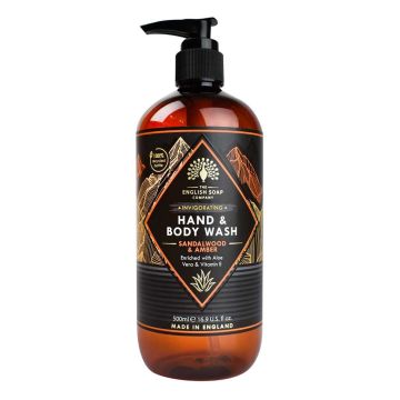 English Soap Душ гел 2 в 1 със аромат на сандалово дърво и амбър x500 мл