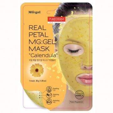Purederm  Magic Gel Успокояваща и хидратираща хидрогел маска за лице с цветове от невен x30 грама
