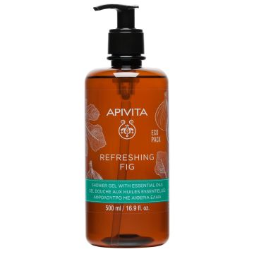 Apivita Refreshing Fig Нежен почистващ и ревитализиращ душ гел със смокиня x500 мл