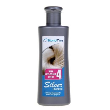 Blond Time Silver Оцветяващ шампоан за сиви и изрусени коси с анти-жълт ефект х150 мл