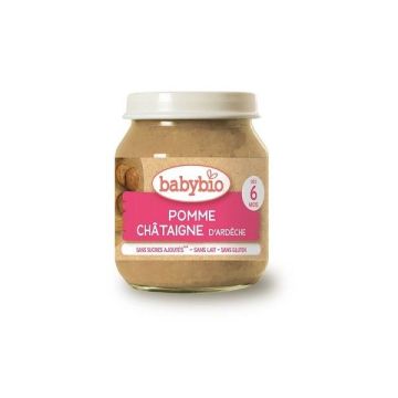 Babybio Био плодово пюре ябълки и кестени за деца след 6 месеца x130 грама