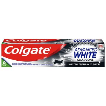 Colgate Advanced White Charcoal Избелваща паста за зъби с активен въглен х75 мл