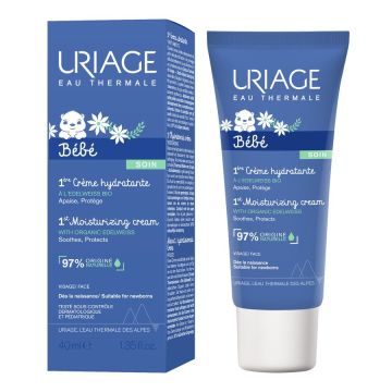 Uriage Bebe Хидратиращ защитен крем за лице за бебета и деца x40 мл