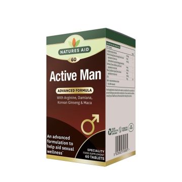 Active Man Формула за мъже х60 таблетки Natures Aid