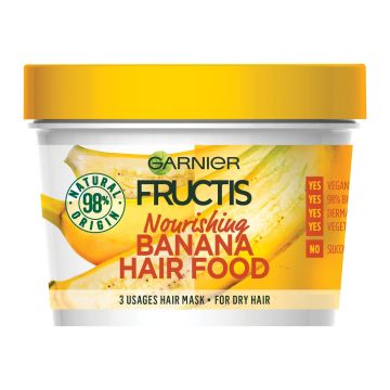 Garnier Fructis Banana Hair Food Подхранваща маска с екстракт от банан за суха коса х360 мл