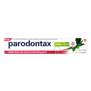 Parodontax Herbal Fresh Паста за чувствителни зъби и венци с мента, джинджифил и евкалипт х75 мл