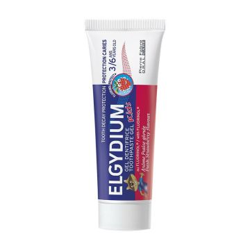 Elgydium Kids Детска паста за зъби за защита от кариес с вкус на ягода 3-6 години х50 мл