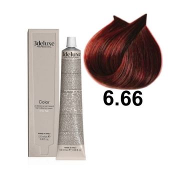 3Deluxe Colour Трайна боя за коса с арганово масло и екстракт от невен, цвят 6.66