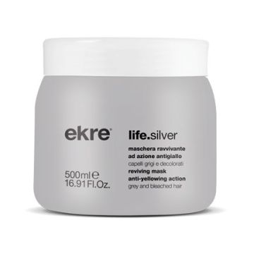 Ekre Life Silver Възстановяваща маска за побеляла и изрусена коса, с матиращ ефект х500 мл